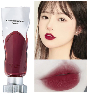 Latixmat Ice Cube Velvet Matte Non-Transfer Lip Color Liquid Lipstick Berry(BERRY, 4 g)