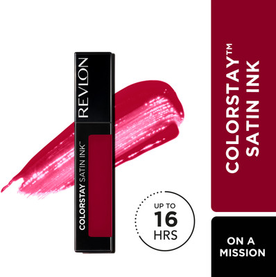 Revlon ColorStay Satin Ink Liquid Lipstick | Longlasting 16 Hrs(Partner In Wine 5ml, 5 ml)