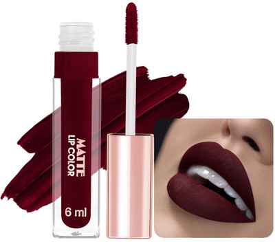 AEPRUY Transfer Smudge Proof Longlasting Sensational Maroon Liquid Matte Lipstick(Maroon, 6 ml)