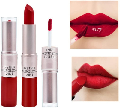 DARVING MATTE FINISH BOLD RED 2 IN 1 LIPTICK(RED, 8 g)