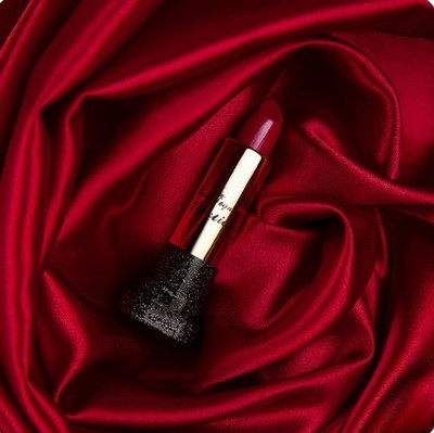 DARVING Ultra Shine Gold Sequins Premium Quality Lipstick(DARK RED, 3.6 g)