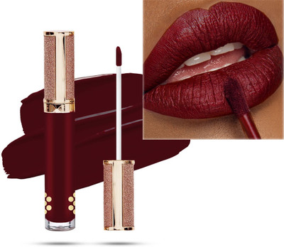 manasona multipurpose you can also used eyes and cheeks Metallic lipstick(Maroon, 8 ml)