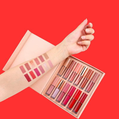 huemic Velvet Matte Book Style Lipstick Set of 12 Waterproof, Non Stick*C(Multi, 30 ml)