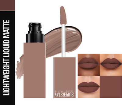 Luipui MATTE CRUSH SUPER STAY LONG LASTING, FULL COVERAGE LIPSTICK PACK OF 1(MUDDY MADNESS, 4 ml)