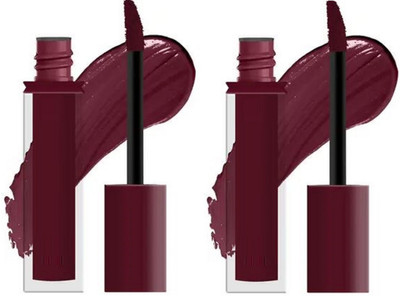 Luipui LONG LASTING LIQUID LIPSTICK PURPLE COLOR LIPSTICK PACK OF3(MAROON, 14 ml)