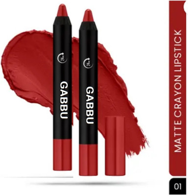 GABBU Combo Lipstick Highly Pigmented Matte Finish(RED APPLE, 7 g)