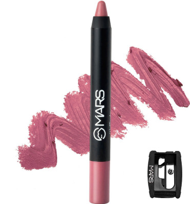 MARS Won't Budge Won't Smudge Non Transfer Lip Crayon With Sharpner Lipstick(11 I Am Unstoppable, 3.5 g)