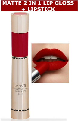 Arcanuy Dual Kiss Proof & Smudge Proof Matte Finish red Lipstick(RED, 8 ml)