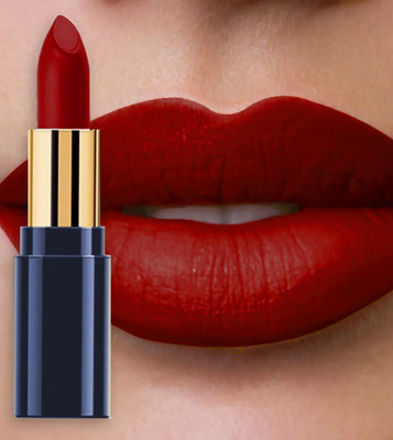 MYEONG Highly Pigmented & Rich Color Silky Matte Finish Lightweight Lipstick(PURE RED, 3.5 g)