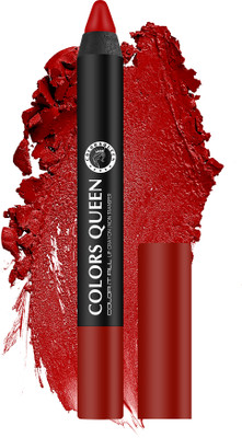 COLORS QUEEN Color It All Highly Pigmented Long Lasting Non Transfer Matte Crayon Lipstick(Hot Red, 3.5 g)
