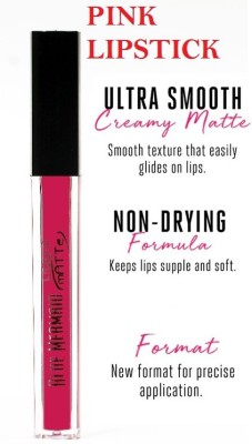 BLUEMERMAID Soft Liquid Cremy Pink Liquid Lipstick (Maroon, 6 ml)(PINK, 6 ml)