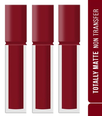 Luipui AMAZING MATTE LONG LASTING, SMUGDE PROOF FOR ALL DAY WEAR LIPSTICK PACK OF 3(BROWN, 21 ml)