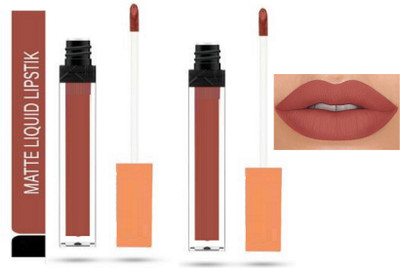 Luipui PEACH COLOR MATTE LISPTICK WATERPROOF PACK OF 2(PEACH COLOR, 12 ml)
