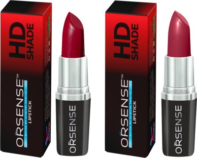 ORSENSE Lipstick Pack of 2 pcs(Red, 5 g)