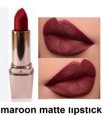 Luipui maroon matte lipstick pack of 1 awesome and amazing(maroon, 6 g)