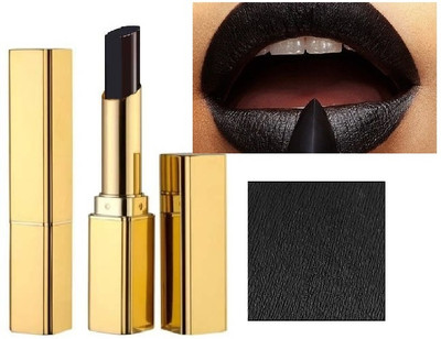 SEUNG Black Lipstick Creamy Matte Finish Intense Color(BLACK, 3.6 g)