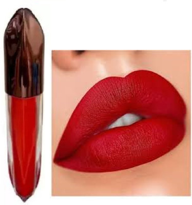 Luipui RED LIQUID MATTE FINISH LIPSTICK PACK OF 1 WATERPROOF AND AWESOME(RED, 6 ml)