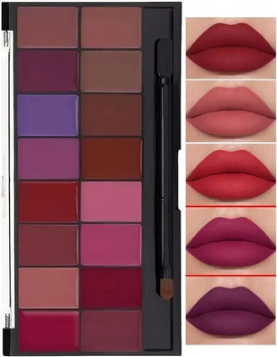 THTC Cream Smudge proof Lips creamy matte lip palette multi shades long lasting(multi color, 36 g)