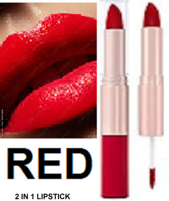 Luipui trending best red color 2 in 1 lipstick(red, 6 ml)