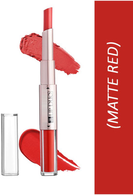 Sheny High Definition Matte 2 in 1 Non Transfer Lip Gloss & Lipstick(red, 3.5 ml)