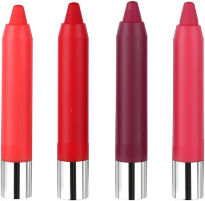 DARVING Matte 4 Color Crayon Pencil Lipstick combo pack(MULTI COLOR, 10.8 g)