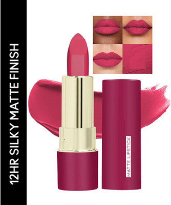 Luipui BEST MATTE CREAMY QUICK DRY, LONG STAY & HYDRATING LIPSTICK PACK OF 1(MAPPLE MAGENTA 02, 5 ml)