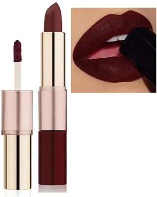 FLORERO Matte 2 IN 1 Liquid & Crayon Lipstick(DEEP MAROON, 10 g)