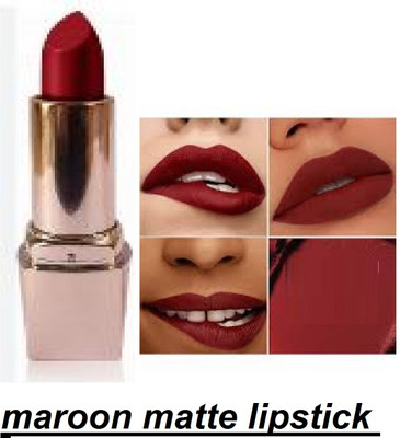 Luipui best maroon matte look lipstick waterproof pack of 1(maroon, 6 g)