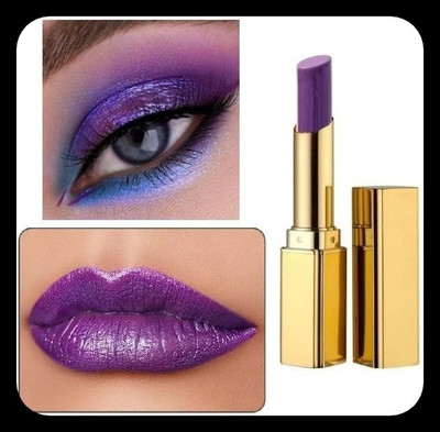 BLUEMERMAID Purple Metallic Shine Lipstick_LS659(PURPLE, 3.6 g)