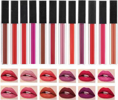 BLUSHIS Liquid matte lipstick Com,bo(Multicolour, 64 ml)