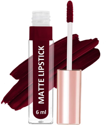 WOONGMI Matte Finish, Non-Sticky and Non-Drying, Liquid Lipstick(DARK MAROON, 6 ml)
