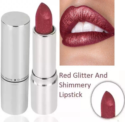 AFARAXIA Matte multipurpose you can also used eyes and cheeks Metallic lipstick(Shimmer maroon, 3.8 ml)