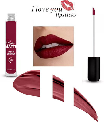 PERLENTE Matte Lipstick,Transferproof PACK OF - 1(MAROON, 5 ml)