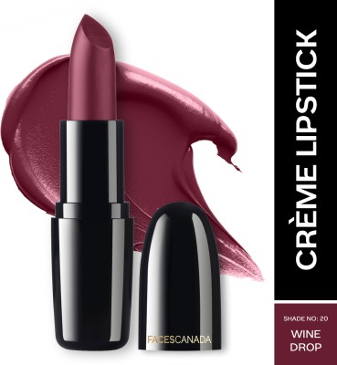 FACES CANADA Weightless Creme Hydrating Lipstick with Almond Oil(Wine Drop 20, 4 g)