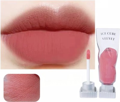 ADJD Light pink Ice Cube Matte Lipstick Velvet Transparent Lip Glaze Pigment(LIGHT PINK, 4 g)