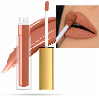 WOONGMI New Matte HD Liquid Waterproof Matte Lipstick For Womens(Peach, 6 ml)