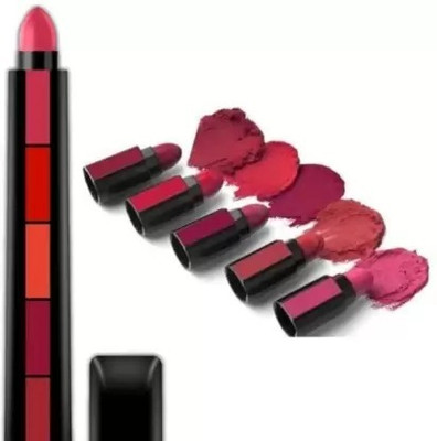 Liptick Rich quality 5 in 1 Red edition lipstick Matte Lipstick(Multicolor, Red, 15 g)