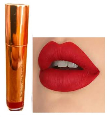 Luipui red liquid matte lipstick pack of 1 waterproof(red, 6 g)