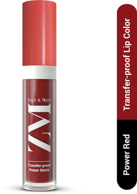 ZM Zayn & Myza Transfer-Proof Matte Liquid Lipstick With Long Lasting Formula(Power Red, 6 ml)