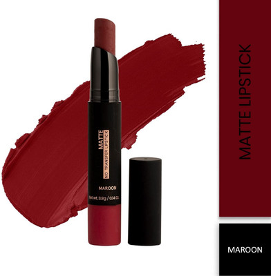 HUZURLU Creamy Matte No Transfer Lipstick-407(MAROON, 3.5 g)