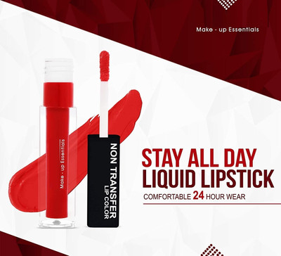 Yuency MATTE FINISH LONG LASTING WATERPROOF LIQUID LIPSTICK(RED, 6 ml)