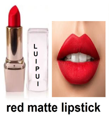 Luipui red matte lipstick pack of 1 amazing waterproof(red, 6 g)