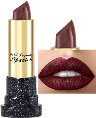 Latixmat METLIC LIPSTICK LONG LASTING ULTRA SOFT AND SMOOTH HIGH PIGMENTED MAROON(MAROON, 3.6 g)