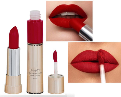 ADJD 2 IN 1 MATTE LIQUID AND CRAYON RED LIPSTICK LONG LASTING AND WATERPROOF(BRIGHT RED, 10 g)