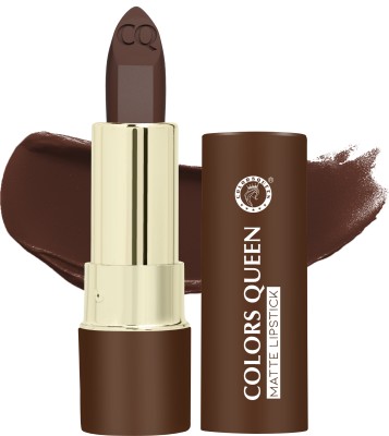 COLORS QUEEN Lippie Long Lasting Creamy Matte Lipstick Infused with Jojoba Oil & Vitamin E(04 - Hot Chocolate, 5 g)