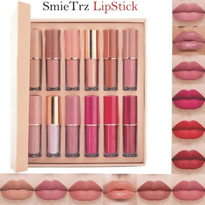 SMIETRZ Waterproof48Hours stay matte ink bold lip color liquid lipstick combo pack of 12(Multicolor, 30 ml)