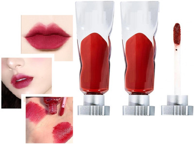 ADJD COMBO Ice Cube Matte Lipstick Velvet Transparent Lip Glaze Pigment(Red, 8 ml)