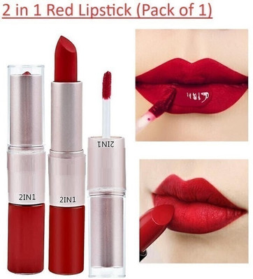 DARYUE Matte & Liquid Finish, Non-Sticky and Non-Drying 2 in 1 Red Lipstick(Red, 10 g)