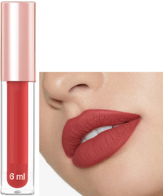 Emijun Non Transfer Smudge Proof Longlasting Liquid Matte Lipstick Peach(Peach, 6 ml)