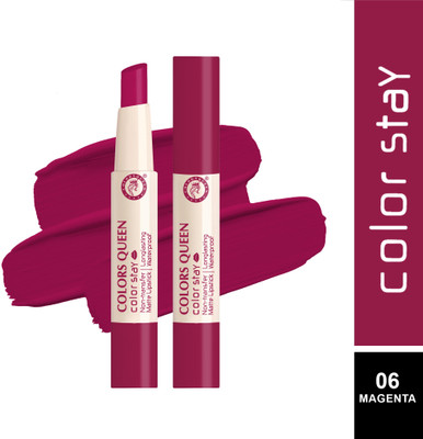 COLORS QUEEN Color Stay Lightweight Long Lasting & Non Transfer Matte Lipstick(Magenta, 2.1 g)